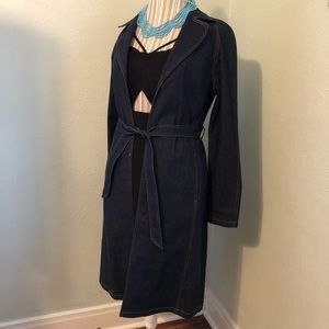 NWOT French Connection Denin Trenchcoat 8